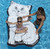 Inflatable Black and White Kitty Swimming Pool Lounger, 79-Inch - IMAGE 3