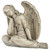 17" Gray Graceful Sitting Angel Outdoor Garden Statue - IMAGE 3