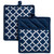 Set of 2 Nautical Blue Quilted Lattice Potholders with Loop 9” - IMAGE 1