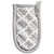 Set of 3 Gray Lattice Patterned Pan Handles 6" - IMAGE 6