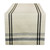 French Striped Table Runner - 72" - Taupe and Black - IMAGE 2