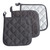 Quilted Terry Cotton Kitchen Potholders - 7" - Mineral Gray - Set of 3 - IMAGE 1