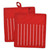 Set of 2 Tango Red Stripe Chef Potholders 9" - IMAGE 1