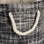 17" Black and Gray Tweed Round Medium Bin with Rope Handles - IMAGE 2