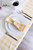 White and Yellow Checkered Chambray Rectangular Tablecloth 60" x 84" - IMAGE 4