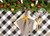 Black and White Buffalo Checkered Designed Rectangular Tablecloth 60" x 84"