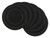 Woven Double Frame Round Placemats - 14" - Black - Set of 6 - IMAGE 1