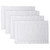Hemstitched Rectangular Cotton Placemats - 18" - White - Set of 4 - IMAGE 1