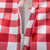 Checkered Round Tablecloth with Zipper - 60" - Red and White - IMAGE 3