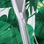 Green and White Banana Leaf Rounded Tablecloth with Zipper 60”