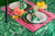 Green and White Banana Leaf Rectangular Tablecloth with Zipper 60” x 84” - IMAGE 4