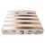11" White and Copper Colored Stripe Patterned Square Storage Bin - IMAGE 3