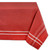 Chambray Tango Red and White French Stripe Patterned Rectangular Tablecloth 60" x 104" - IMAGE 1