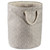 14" Brown and Ivory Small Round Bin with Rope Handles - IMAGE 1