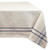 French Striped Rectangular Tablecloth - 104" - Taupe and Nautical Blue - IMAGE 1