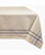 French Striped Rectangular Tablecloth - 104" - Taupe and Nautical Blue - IMAGE 3