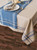 Neutral Taupe and Nautical Blue French Stripe Rectangular Tablecloth 60" x 104" - IMAGE 5