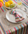 Vibrantly Colored Summer Stripe Outdoor Tablecloth with Zipper 60" - IMAGE 2