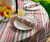 Vibrantly Colored Summer Stripe Outdoor Tablecloth with Zipper 60" - IMAGE 5