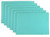 Set of 6 Aqua Blue Ribbed Pattern Rectangular Placemats 19" - IMAGE 1