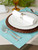 Ribbed Texture Rectangular Cotton Placemats - 19" - Aqua Blue - Set of 6 - IMAGE 5