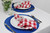 Set of 6 Red and White Checked Square Napkins 20”