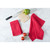 Set of 4 Tango Red Luxury Barmop Rectangular Dishtowels 16" x 19" - IMAGE 3