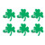 Set of 6 Green Shamrock Leaf Designed Napkin Rings 2.25" - IMAGE 1