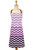 33" Purple and White Eggplant Chevron Kitchen Chef Apron - IMAGE 5