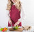 32" Wine Red Adjustable Chef Kitchen Apron - IMAGE 4