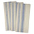 Set of 3 Nautical Blue French Stripe Woven Dishtowels 30" - IMAGE 1