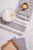 Foodie Cotton Dish Towels and Dish Cloth - 28" - Gray and White - Set of 5 - IMAGE 5