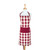 Heavyweight Buffalo Check Fringed Chef Apron - 32" - Wine Red and White - IMAGE 2