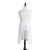 38" White Solid Patterned Woven Kitchen Chef Apron - IMAGE 3