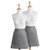 Cotton Kitchen Unisex Bistro Chef Aprons - 28" - Gray - Set of 2 - IMAGE 1
