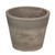 4" Brown Ribbed Rim Round Eco-Friendly Flower Planter - IMAGE 1