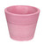 4" Pink Ribbed Rim Round Eco-Friendly Flower Planter - IMAGE 1