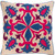 22" Blue and Beige Embroidery Square Throw Pillow - Polyester Filler - IMAGE 1