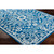 9'3" x 12'6" Persian Medallion Design Dark Blue and Light Gray Rectangular Machine Woven Area Rug