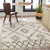 9'2" x 12' Gray and Beige Scandinavian Patterned Rectangular Machine Woven Area Rug - IMAGE 2