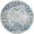 5.25' Gray and Blue Distressed Finish Round Area Throw Rug - IMAGE 1