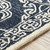 4' x 6' Contemporary Style Navy Blue and Cream White Rectangular Hand Tufted Wool Area Rug - IMAGE 3