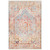 3'11" x 5'3" Distressed Classic Oriental Orange and Gray Rectangular Polyester Area Throw Rug - IMAGE 1