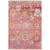 3'11" x 5'3" Distressed Oriental Pale Pink Rectangular Polyester Area Throw Rug - IMAGE 1