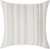 18" Ivory and Beige Striped Pattern Woven Square Throw Pillow - Down - IMAGE 1