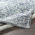 5.25' Floral Motif Gray and Blue Square Area Throw Rug - IMAGE 3