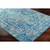 7.8' x 10.25' Transitional Style Teal Blue and White Rectangular Area Throw Rug - IMAGE 4