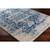 7.8' x 10.25' Distressed Finish Navy Blue and Gray Rectangular Area Throw Rug - IMAGE 4