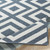 5.9' x 8.8' Charcoal Blue and White La Fiorentina Pattern Rectangular Area Throw Rug - IMAGE 4