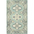 2' x 3' Blue and Beige Floral Pattern Rectangular Hand Tufted Area Rug - IMAGE 1
